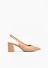 Escarpins slingback à talon carré, bonprix
