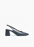Escarpins slingback en cuir, bonprix