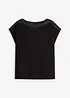 T-shirt avec bordure en satin, bonprix