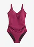Maillot sculptant à fronces, maintien modéré, bonprix