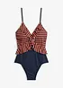 Badeanzug mit Cut Out und Volants, bonprix