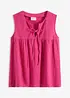 Blouse sans manches en gaze de coton, bonprix