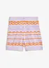 Short en maille aérienne coton et lin, bonprix