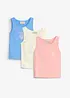 Lot de 3 tops 100% coton, bonprix