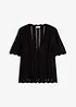 T-shirt en maille à décolleté plongeant, bonprix