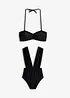 Maillot 1 pièce avec haut de maillot bandeau (ens. 2 pces), bonprix