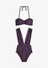 Maillot 1 pièce avec haut de maillot bandeau (ens. 2 pces), bonprix