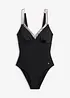 Medium Shape-Badeanzug mit silbernen Details, bonprix