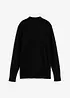 Basic Pullover mit Stehkragen mit recycelter Baumwolle, bonprix