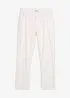 Pantalon chino regular en lin mélangé, droit, bonprix