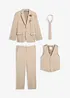 Costume 4 pièces avec gilet sans manches et cravate, regular, bonprix