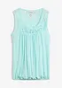 Top en viscose extensible et dentelle, bonprix