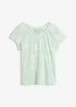 Bedrucktes Shirt mit Rundhalsausschnitt aus Bio-Baumwolle, bonprix