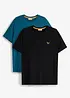 Lot de 2 T-shirts 100% coton, bonprix