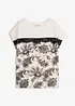 T-shirt oversize avec un galon de dentelle, bonprix