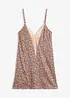 Satin Negligé mit Leopardenmuster, bonprix