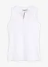 Top côtelé en coton extensible, bonprix