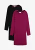 Jerseykleid aus Baumwolle mit Stretch (2er Pack), bonprix
