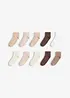 Lot de 10 paires de chaussettes courtes, bonprix