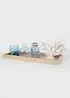 Ensemble plateau déco avec vases + photophore (ens. 5 pces), bonprix