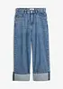 Wide-Leg-Jeans Mid Waist, cropped, bonprix