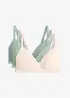 Lot de 3 soutiens-gorge coton à coques sans armatures, bonprix