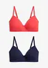 Lot de 3 soutiens-gorge coton à coques sans armatures, bonprix