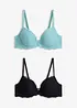 Push Up BH aus zarter Spitze (2er Pack), bonprix