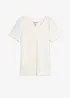 T-shirt col tunisien en coton côtelé, bonprix