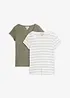 Lot de 2 T-shirts 100% coton, bonprix