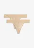 Lot de 2 tangas en dentelle, bonprix