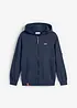 Sweat zippé à capuche, 100% coton, bonprix