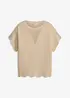 Pull manches courtes avec fil brillant, bonprix