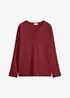 Langarmshirt mit Satinbesatz, bonprix