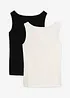 Tanktop mit U-Boot-Ausschnitt (2er Pack), bonprix