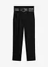 Pantalon à pinces en coton extensible, bonprix