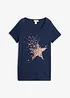 T-shirt coton en fil flammé, manches courtes, bonprix