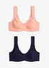 Minimizer T-Shirt-BH mit Bügel mit Bio-Baumwolle (2er Pack), bonprix