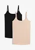 Lot de 2 tops d’allaitement en coton, bonprix
