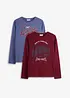 Langarmshirt aus reiner Bio-Baumwolle  (2er Pack), bonprix
