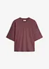 T-shirt court et oversize en coton épais, bonprix