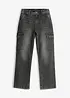 Weite Cargo-Jeans Mid Waist, bonprix
