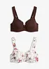 Lot de 2 soutiens-gorge coton à coques et armatures, bonprix