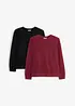 Sweatshirt aus weicher Bio Baumwolle (2er Pack), bonprix