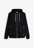Kapuzen-Sweatjacke mit Lederimitat-Details, bonprix