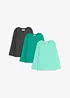 Langarmshirt mit Bio-Baumwolle (3er Pack), bonprix