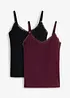 Lot de 2 tops de grossesse/allaitement à dentelle, bonprix