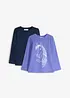 Lot de 2 T-shirts manches longues 100% coton, bonprix