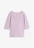 Shirt mit durchgehender Knopfleiste, bonprix