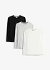 Langarmshirt mit Bio Baumwolle (3er-Pack), bonprix